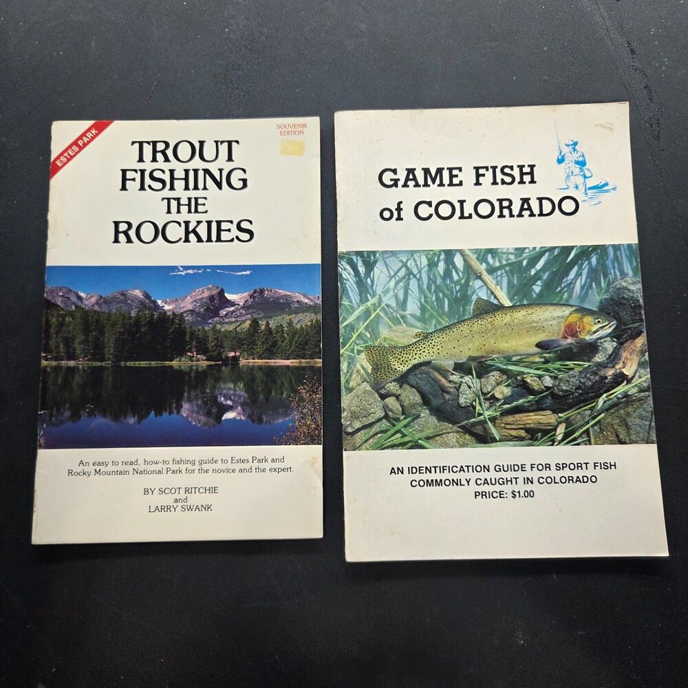 Vintage Colorado Trout Fishing Books Lot Rockies Game Fish Guides 1980s